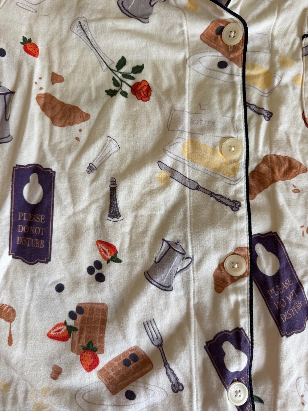BedHead Cream Pajama Set “Breakfast in Bed” collection - Picture 8 of 10